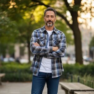 Wrangler Blue and Black Western style size XLG